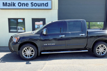 2015 Nissan Titan with performance window film installation